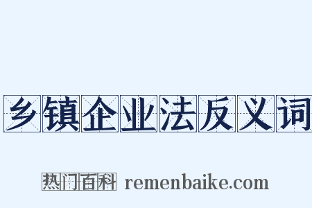 乡镇企业法反义词是什么意思的图片